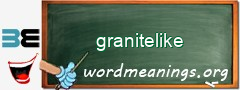 WordMeaning blackboard for granitelike